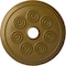 Ekena Millwork Spiral Ceiling Medallion (Fits Canopies up to 4"), Hand-Painted Gold, 25 1/4"OD x 4"ID x 2"P CM25SPGLS - alternate 1